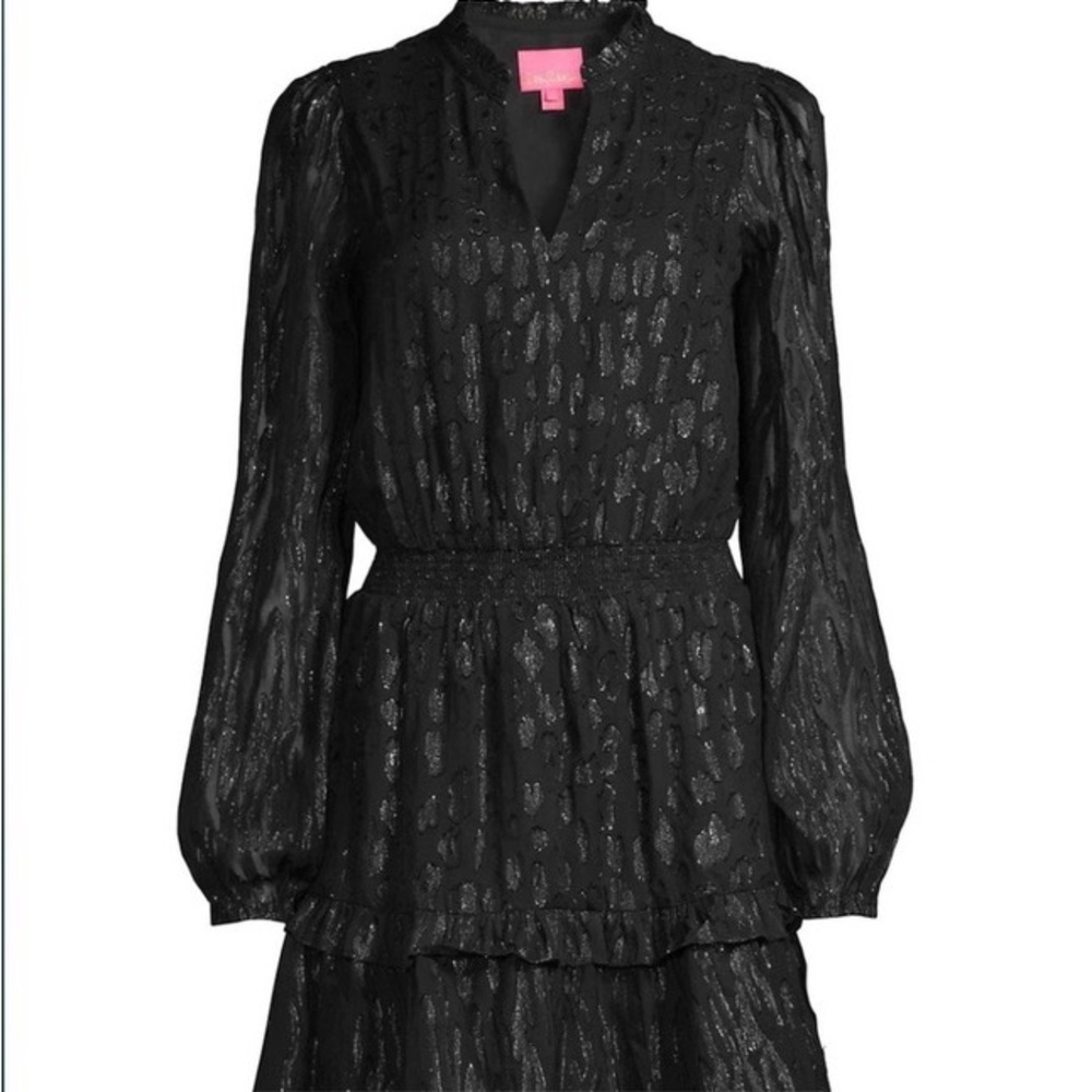 Black onyx avelynn Lilly Pulitzer silk dress size16